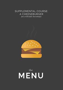 The Menu Cheeseburger Minimalist Poster