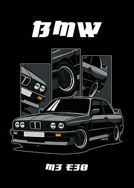 BMW M3 E30 Illustration
