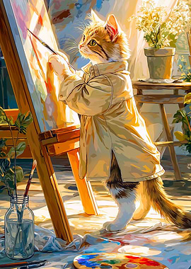 The Painter Cat