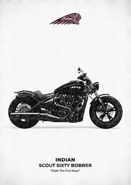 Indian Scout Sixty Bobber Motorcycle Art