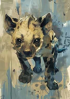 Hyena Cub Digital Painting