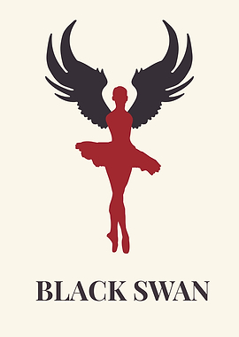 Black Swan Ballerina Silhouette
