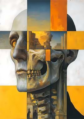 Human Anatomy and Architecture Collage