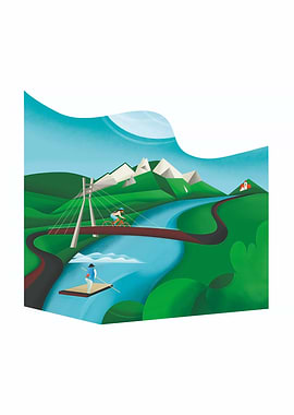 Cycling, Bikepacking, Bicycle Poster