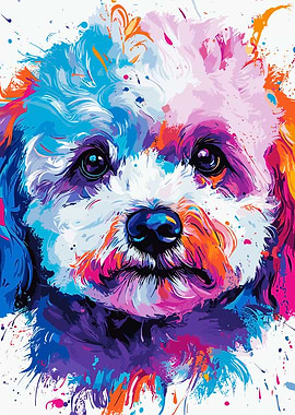 Colorful Dog Portrait