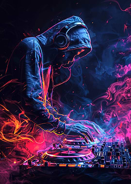 DJ Hoodie Neon Lights