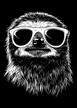 Cool Sloth with Sunglasses
