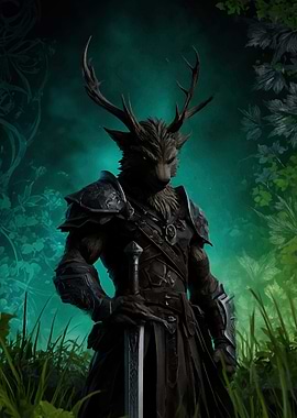 Anthromorphic Deer Warrior