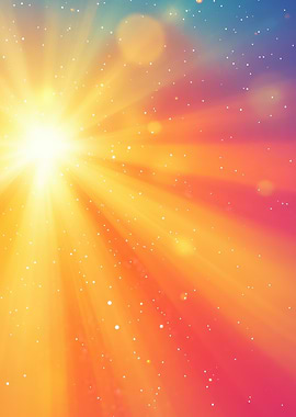 Radiant Light Burst with Bokeh