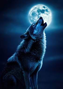 Wolf Howling At The Moon