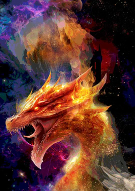 Fiery Dragon in Cosmic Space