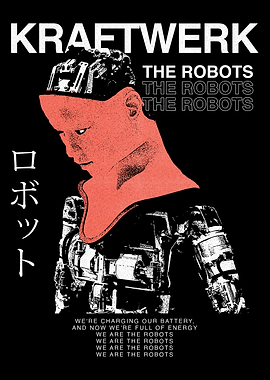 Kraftwerk The Robots Minimalism Poster