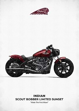 Indian Scout Bobber Limited Sunset Motorcycle