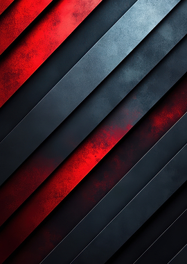 Abstract Red and Gray Diagonal Stripes