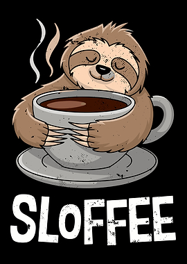 Cute Sloth Coffee Lover