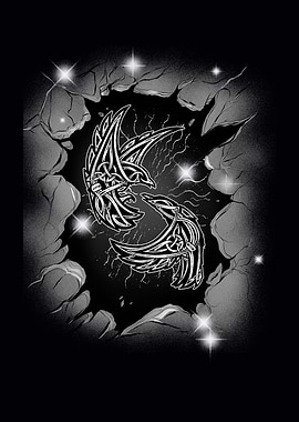 Celtic Ravens in Stone