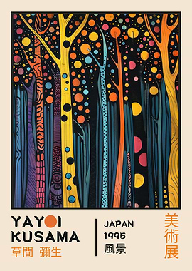 Yayoi Kusama Landscape Exhibition Poster