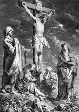 Crucifixion of Jesus Christ Engraving