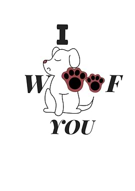 I Woof You Dog Cartoon