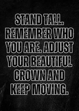 Inspirational Quote on Textured Black Background