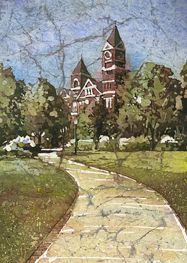 Watercolor Painting of Auburn University Building