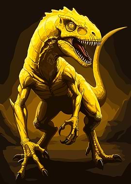 Dinosaur Alien yellow