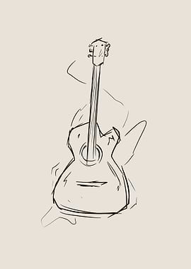 Guitar Line Art