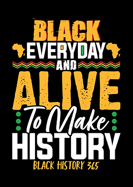 Black Everyday and Alive Typography
