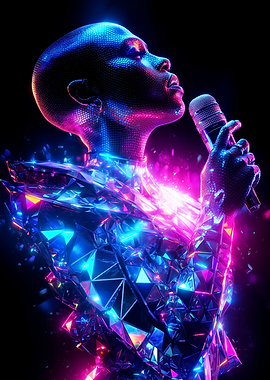 Crystal Singer with Microphone