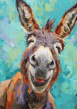 Smiling Donkey Painting