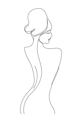Minimalist Woman Line Art