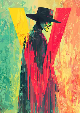 V for Vendetta Abstract Portrait