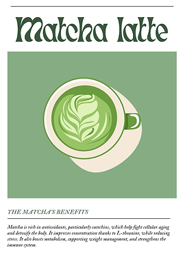 Matcha Latte Benefits Illustration