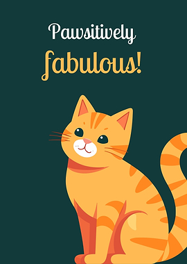 Pawsitively Fabulous Orange Tabby Cat