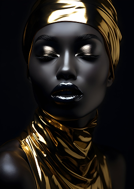 Golden Woman Portrait