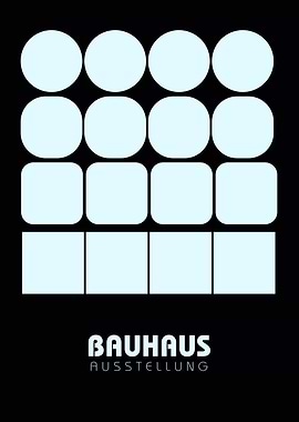 Bauhaus Ausstellung Minimalist Poster