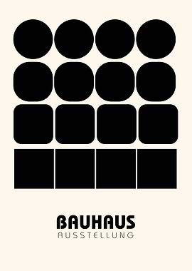 Bauhaus Ausstellung Minimalist Poster