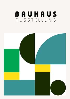 Bauhaus Ausstellung Geometric Art Poster