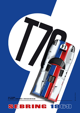 Lola T70 MKIII Sebring 1969 Poster