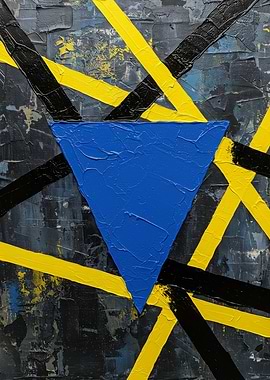 Abstract Triangle Painting with Lines