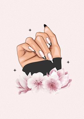 Elegant Hand with Floral Accent