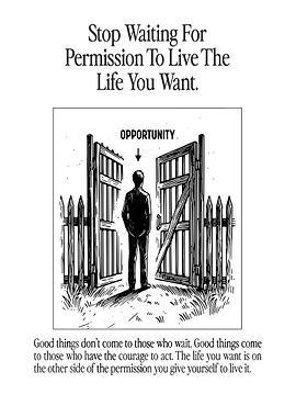 Opportunity Awaits: Inspirational Black and White Art