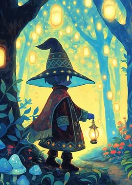 Wizard Child in Enchanted Forest