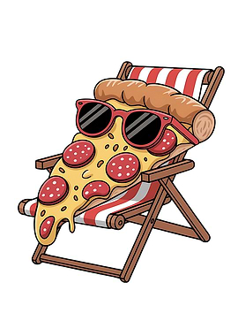 Funny Pizza Vacation