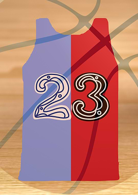 Split Basketball Jersey Number 23