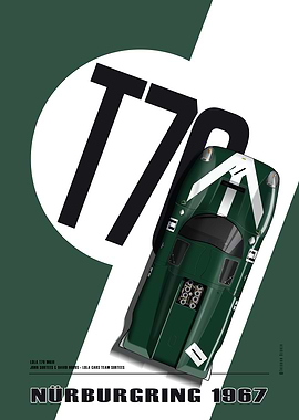 Lola T70 MKIII Nürburgring 1967 Poster