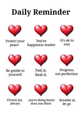 Daily Reminder with Hearts