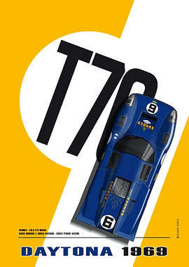 Daytona 1969 Lola T70 MKIIIB Poster