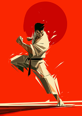 Karate Master in Action