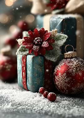 Festive Christmas Gifts and Ornament